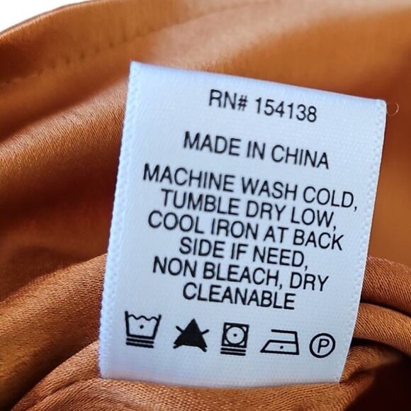 Staud Sicily Vegan Leather Mini Dress Honey Size 2 - Picture 9 of 9